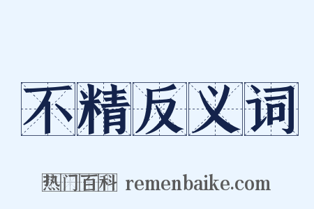 不精反义词是什么意思的图片